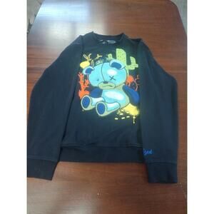 Civilized Long Sleeve Sweat Shirt Stitched Bear Size Large